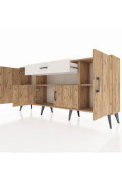 Arges Konsol 3 Raflı Tek Çekmeceli 4 Kapaklı 176x30x83 - S148M035V19A