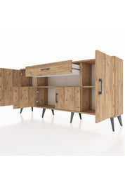 Arges Konsol 3 Raflı Tek Çekmeceli 4 Kapaklı 176x30x83 - S148M035V21A