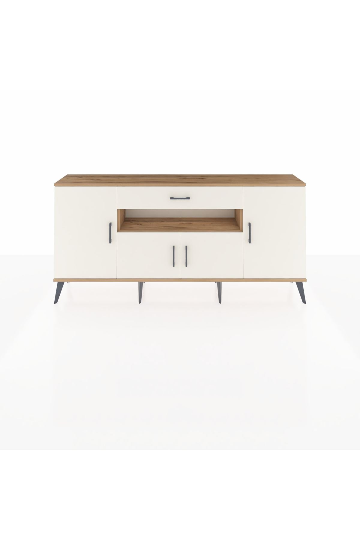 Arges Konsol 3 Raflı Tek Çekmeceli 4 Kapaklı 176x30x83 - S148M035V22A