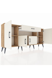 Arges Konsol 3 Raflı Tek Çekmeceli 4 Kapaklı 176x30x83 - S148M035V22A
