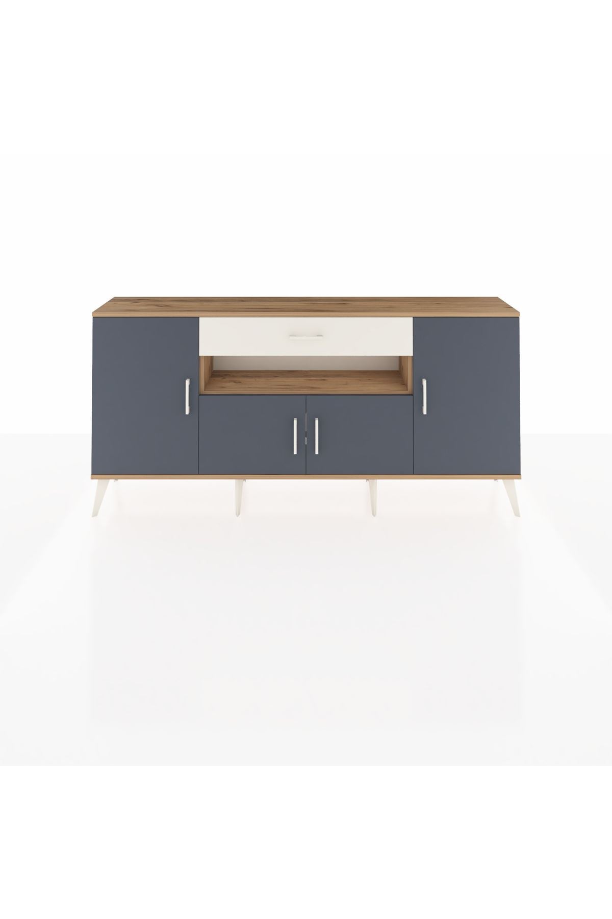 Arges Konsol 3 Raflı Tek Çekmeceli 4 Kapaklı 176x30x83 - S148M035V25A