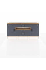 Arges Konsol 3 Raflı Tek Çekmeceli 4 Kapaklı 176x30x83