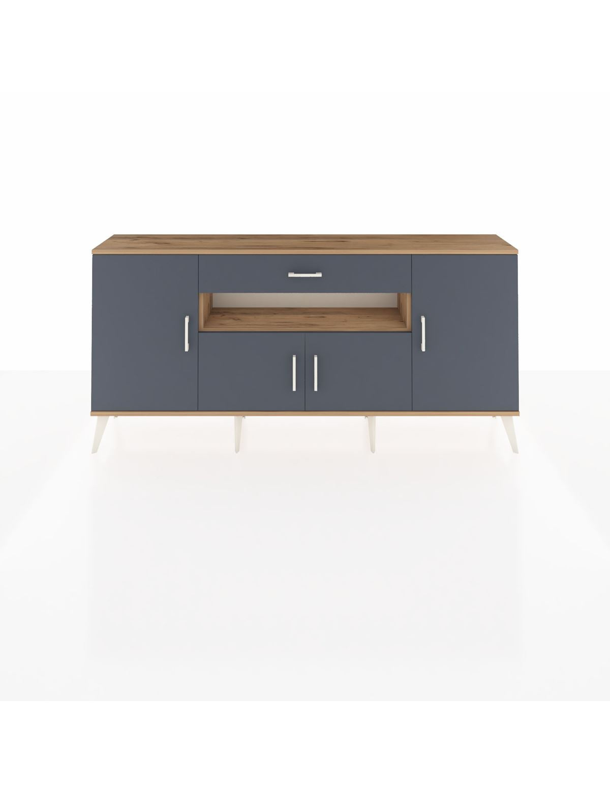 Arges Konsol 3 Raflı Tek Çekmeceli 4 Kapaklı 176x30x83 - S148M035V26A