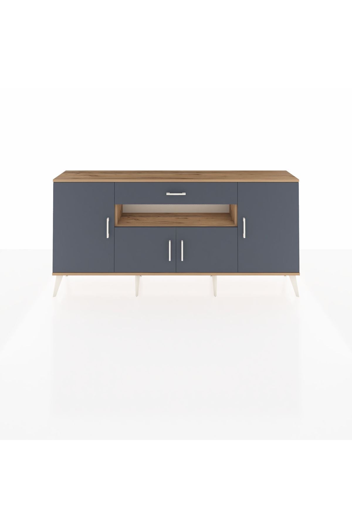 Arges Konsol 3 Raflı Tek Çekmeceli 4 Kapaklı 176x30x83 - S148M035V26A