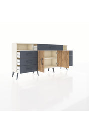 Arges Konsol 4 Raflı 7 Çekmeceli 2 Kapaklı 176x30x83 - S148M036V02A