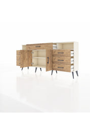 Arges Konsol 4 Raflı 7 Çekmeceli 2 Kapaklı 176x30x83 - S148M036V03A
