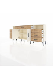 Arges Konsol 4 Raflı 7 Çekmeceli 2 Kapaklı 176x30x83 - S148M036V06A