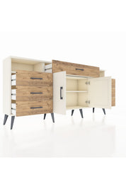 Arges Konsol 4 Raflı 7 Çekmeceli 2 Kapaklı 176x30x83 - S148M036V06A