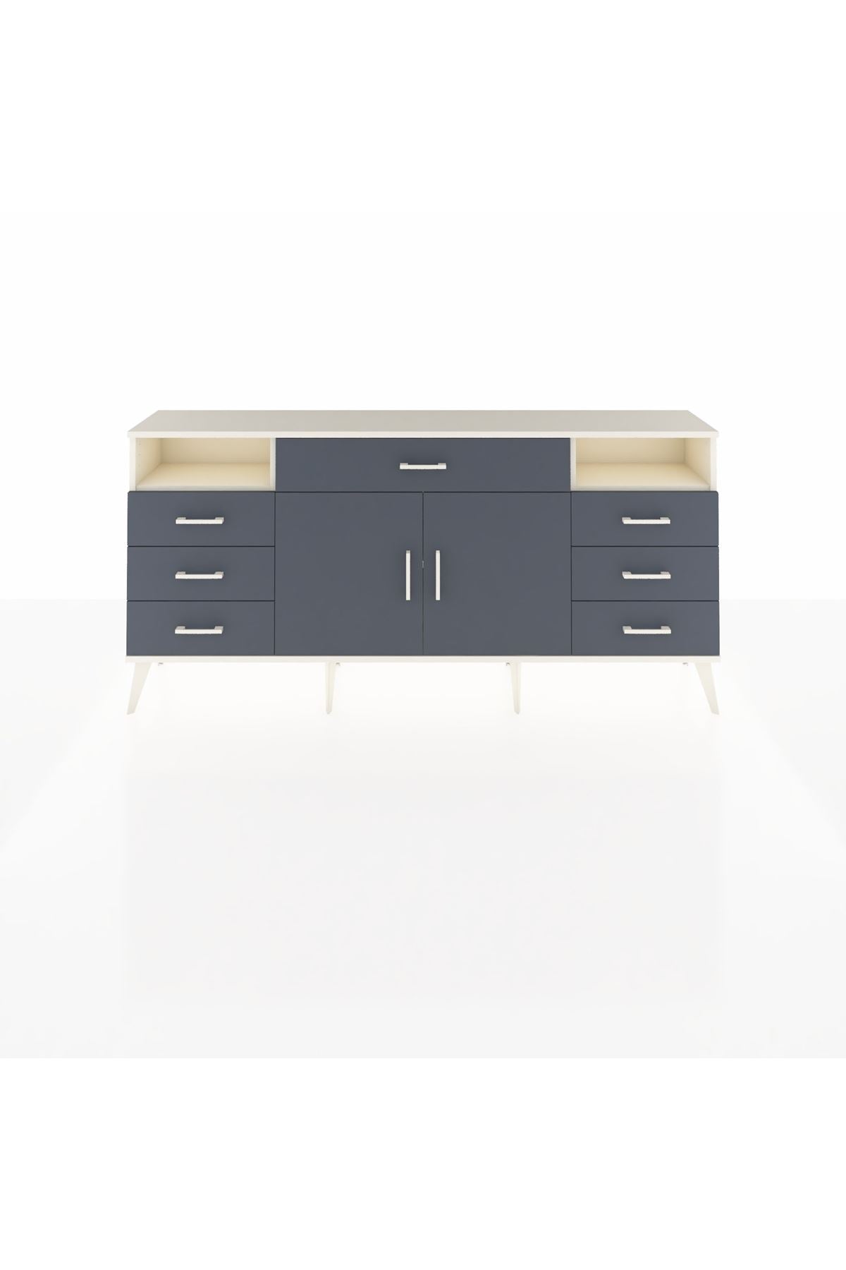 Arges Konsol 4 Raflı 7 Çekmeceli 2 Kapaklı 176x30x83 - S148M036V08A