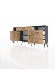 Arges Konsol 4 Raflı 7 Çekmeceli 2 Kapaklı 176x30x83 - S148M036V12A