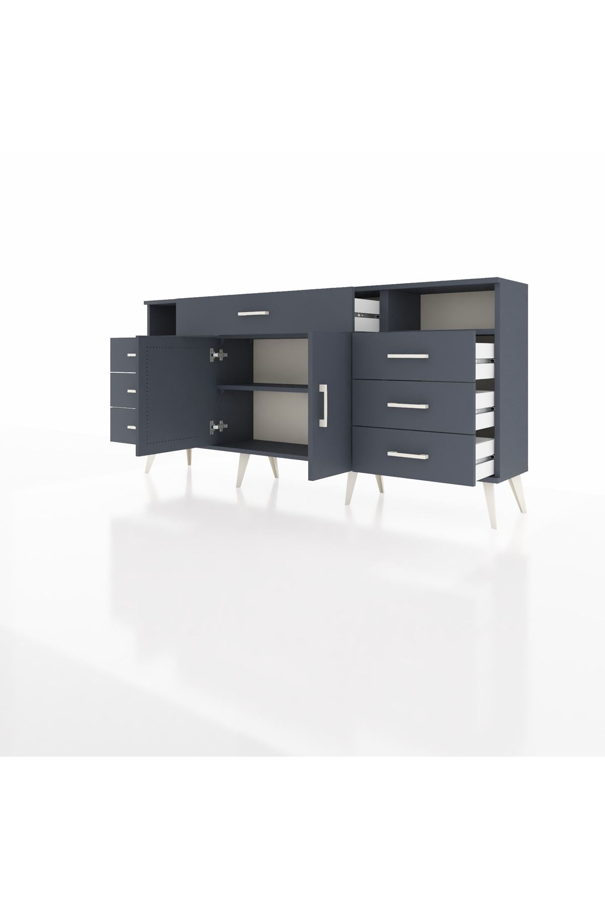 Arges Konsol 4 Raflı 7 Çekmeceli 2 Kapaklı 176x30x83 - S148M036V17A