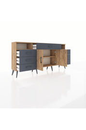 Arges Konsol 4 Raflı 7 Çekmeceli 2 Kapaklı 176x30x83 - S148M036V20A