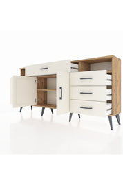 Arges Konsol 4 Raflı 7 Çekmeceli 2 Kapaklı 176x30x83 - S148M036V22A