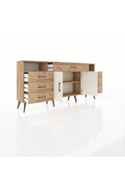 Arges Konsol 4 Raflı 7 Çekmeceli 2 Kapaklı 176x30x83 - S148M036V24A