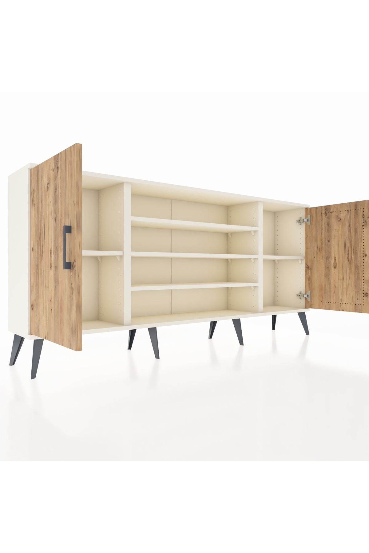 Arges Konsol 5 Raflı 2 Kapaklı 176x30x83 - S148M037V01A
