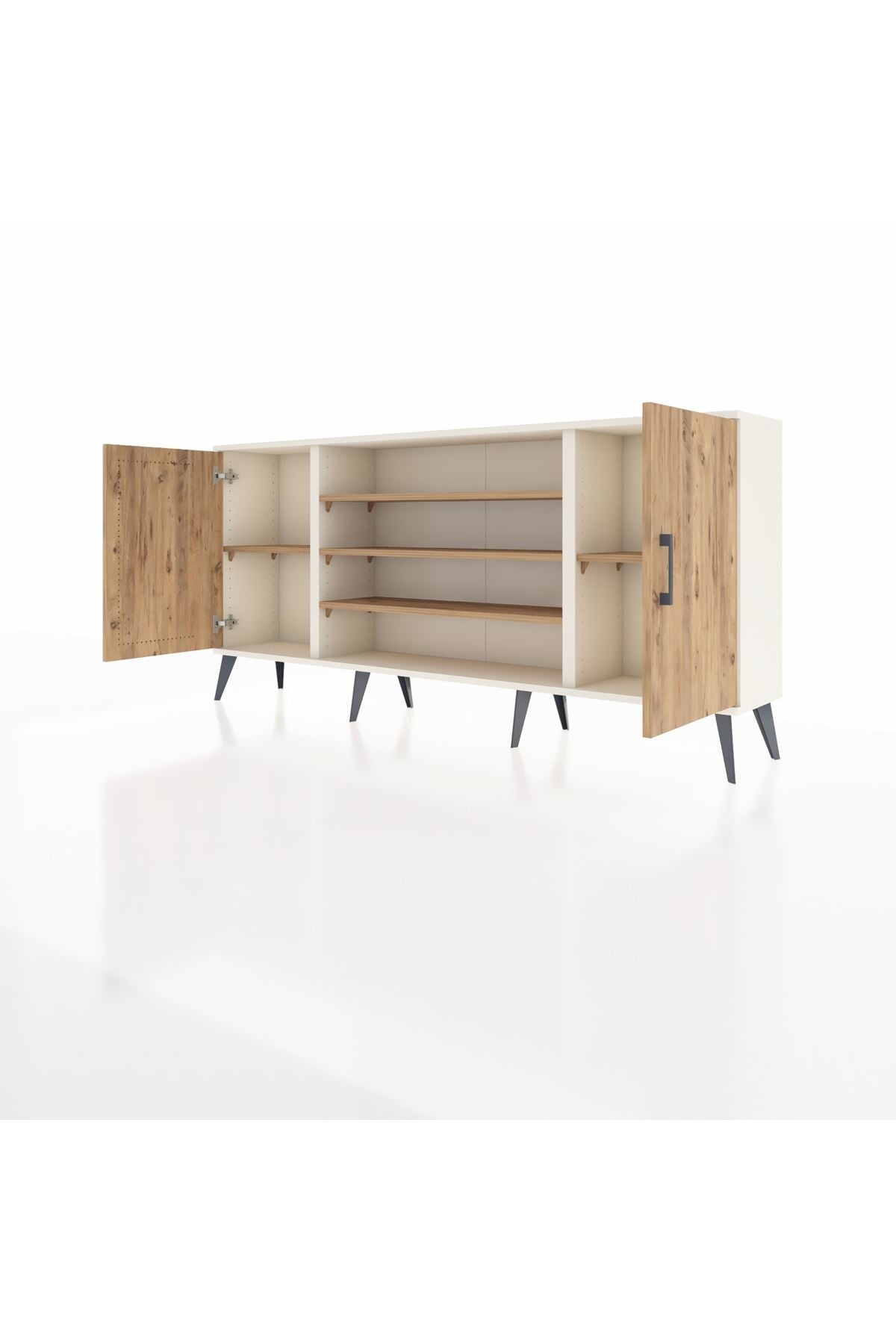 Arges Konsol 5 Raflı 2 Kapaklı 176x30x83 - S148M037V03A