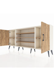 Arges Konsol 5 Raflı 2 Kapaklı 176x30x83 - S148M037V03A