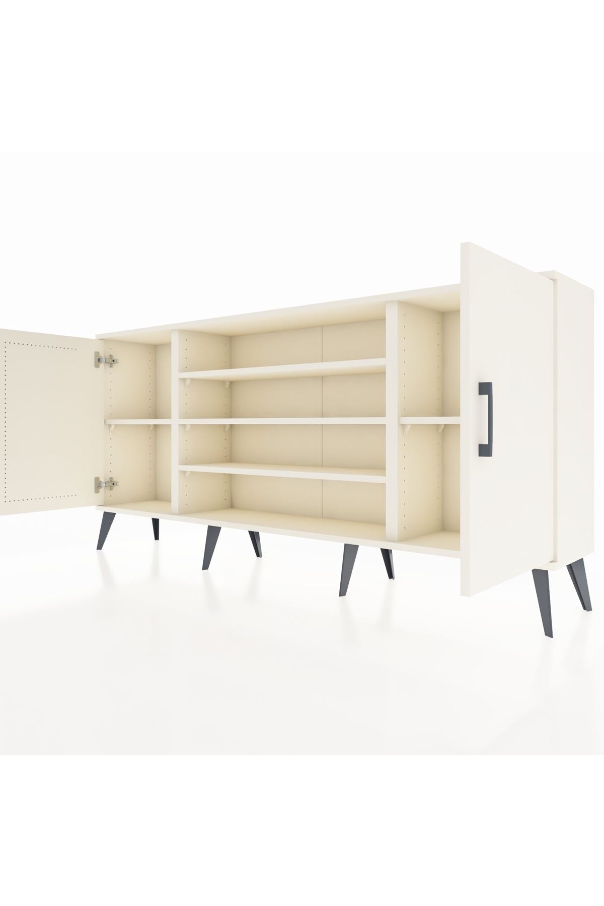 Arges Konsol 5 Raflı 2 Kapaklı 176x30x83 - S148M037V04A