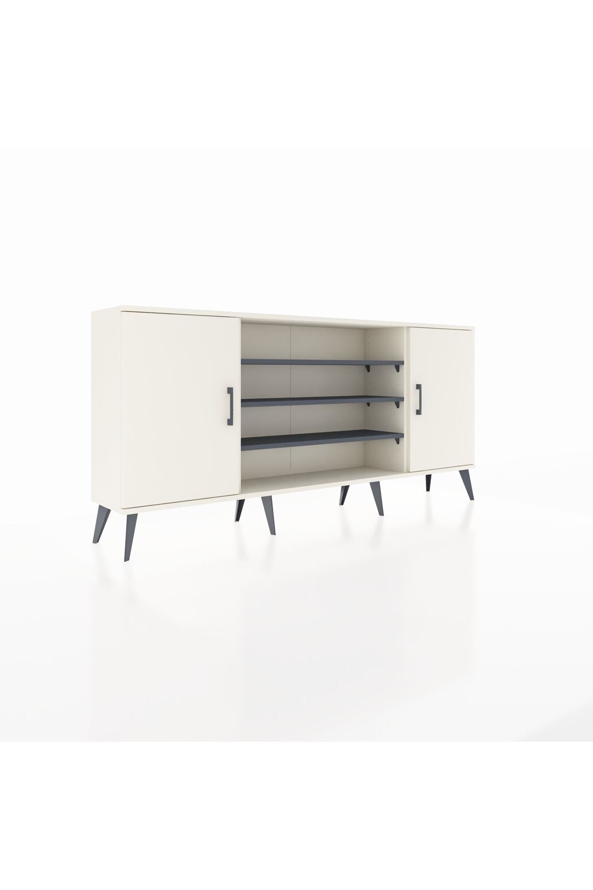 Arges Konsol 5 Raflı 2 Kapaklı 176x30x83 - S148M037V05A
