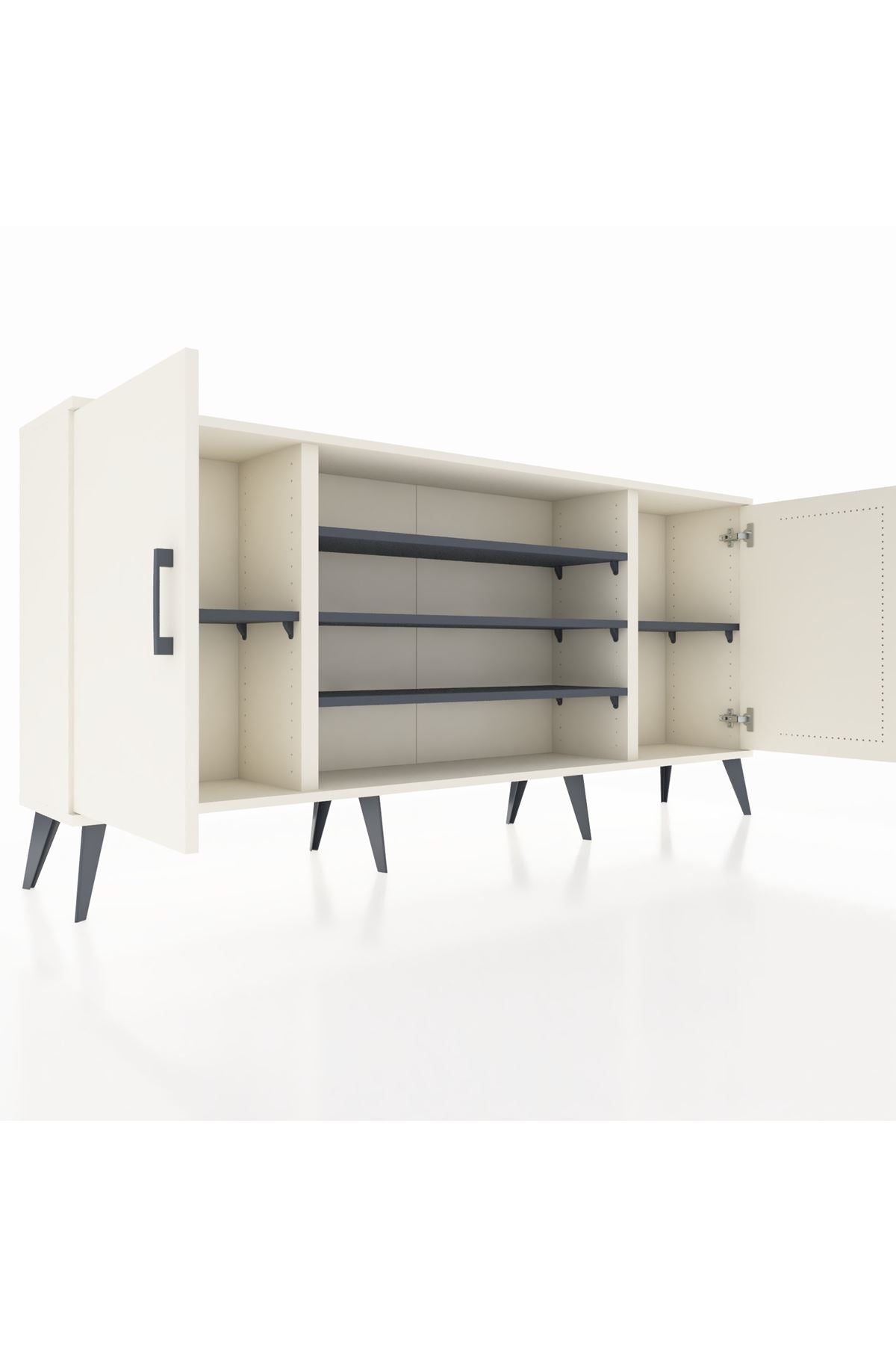 Arges Konsol 5 Raflı 2 Kapaklı 176x30x83 - S148M037V05A