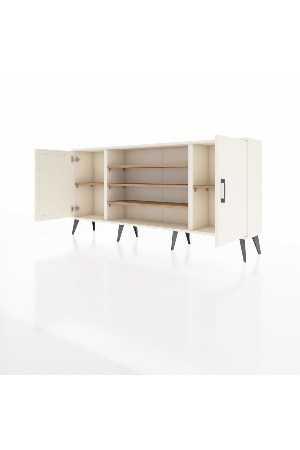 Arges Konsol 5 Raflı 2 Kapaklı 176x30x83 - S148M037V06A