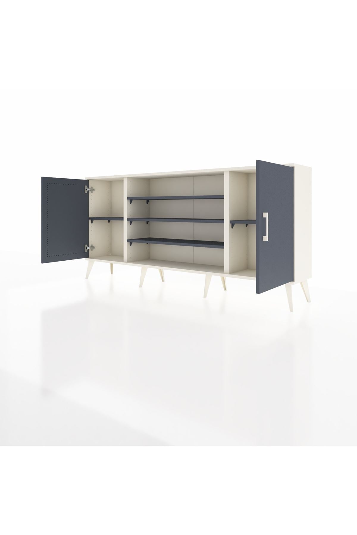 Arges Konsol 5 Raflı 2 Kapaklı 176x30x83 - S148M037V08A