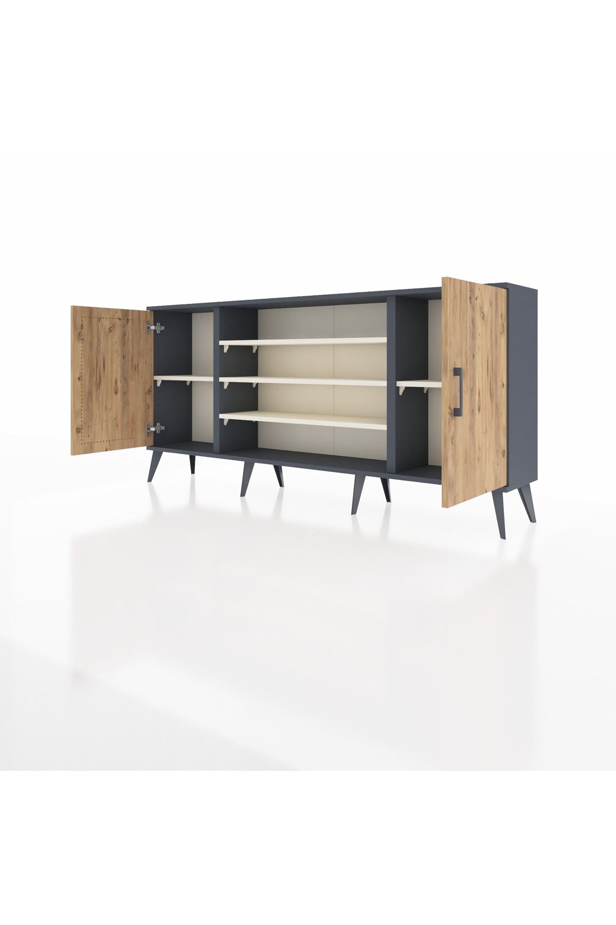 Arges Konsol 5 Raflı 2 Kapaklı 176x30x83 - S148M037V10A