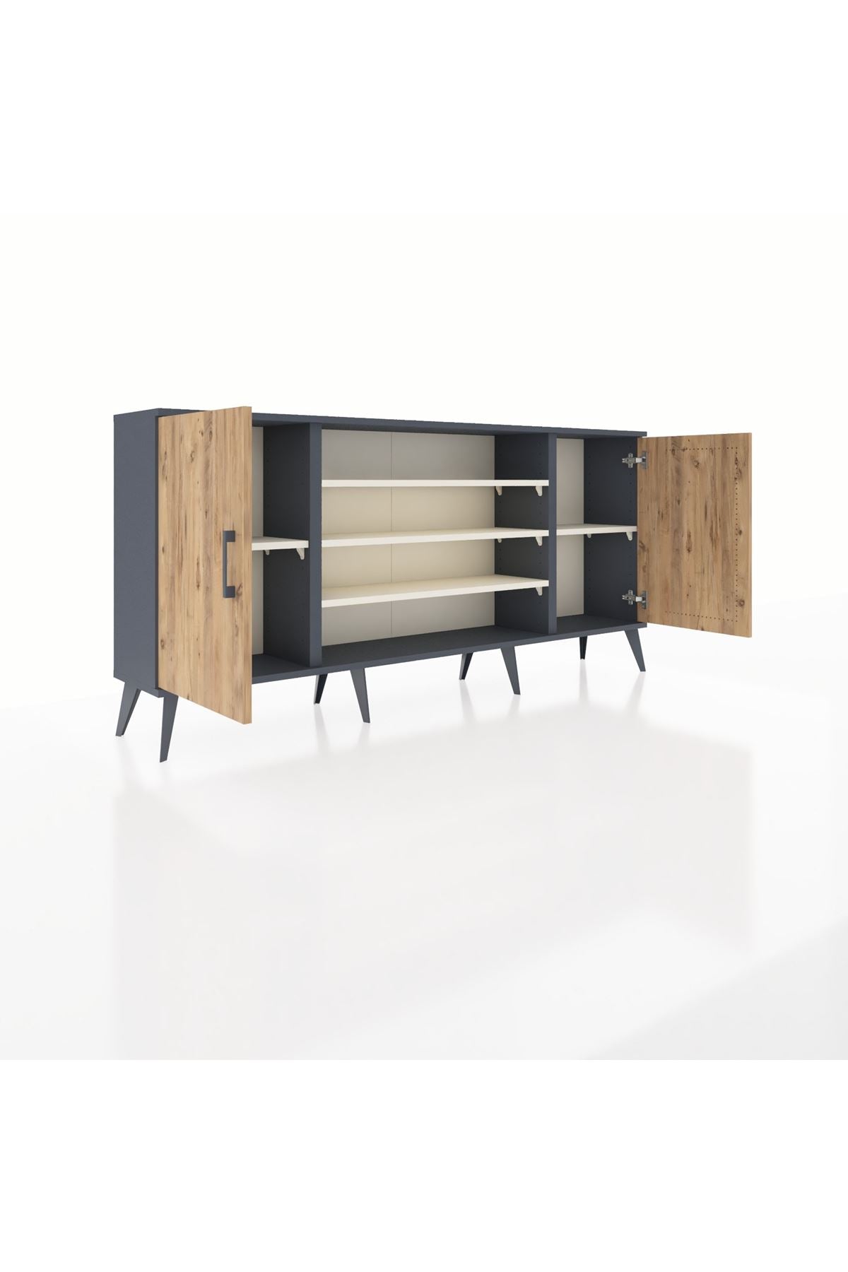 Arges Konsol 5 Raflı 2 Kapaklı 176x30x83 - S148M037V10A