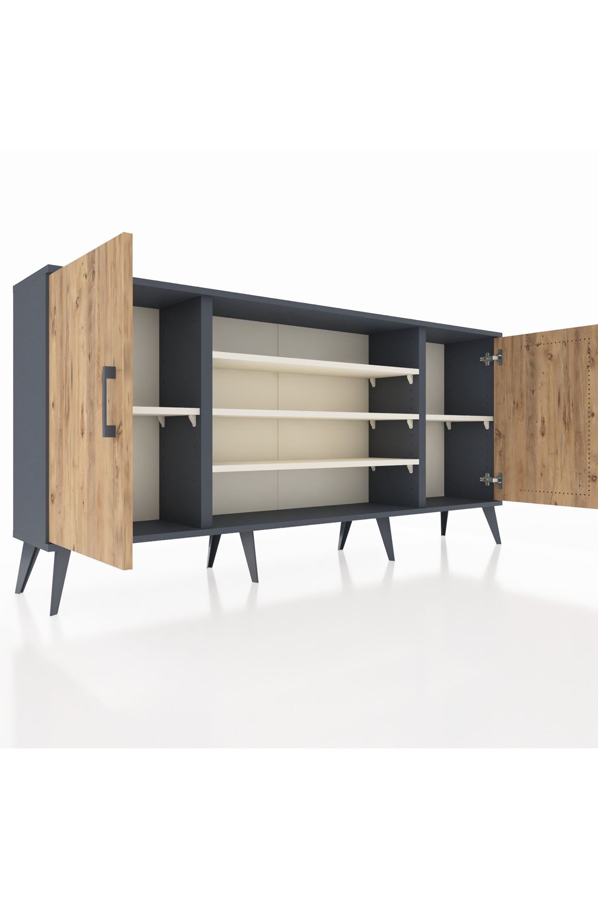 Arges Konsol 5 Raflı 2 Kapaklı 176x30x83 - S148M037V10A