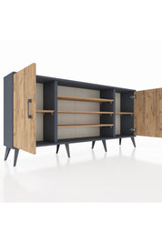 Arges Konsol 5 Raflı 2 Kapaklı 176x30x83 - S148M037V12A