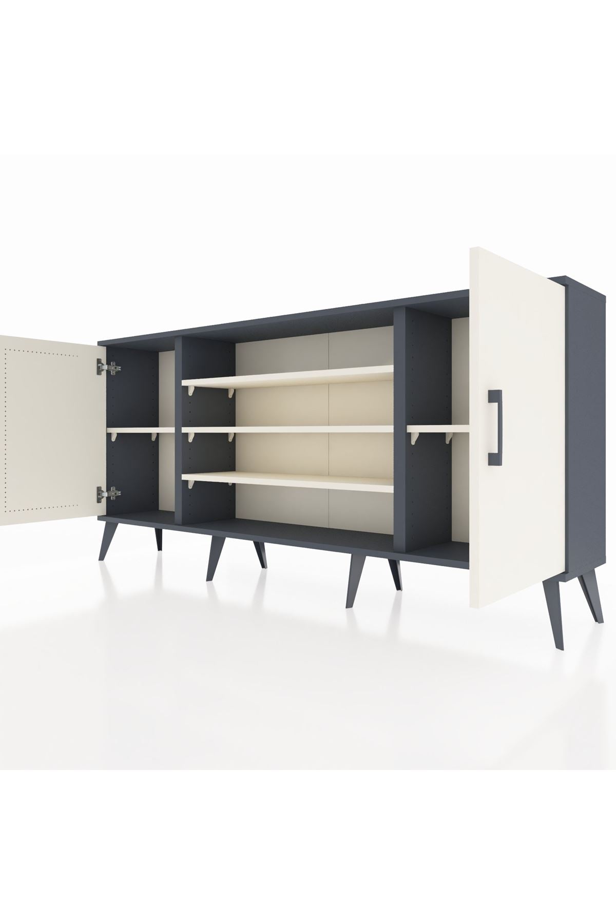 Arges Konsol 5 Raflı 2 Kapaklı 176x30x83 - S148M037V13A