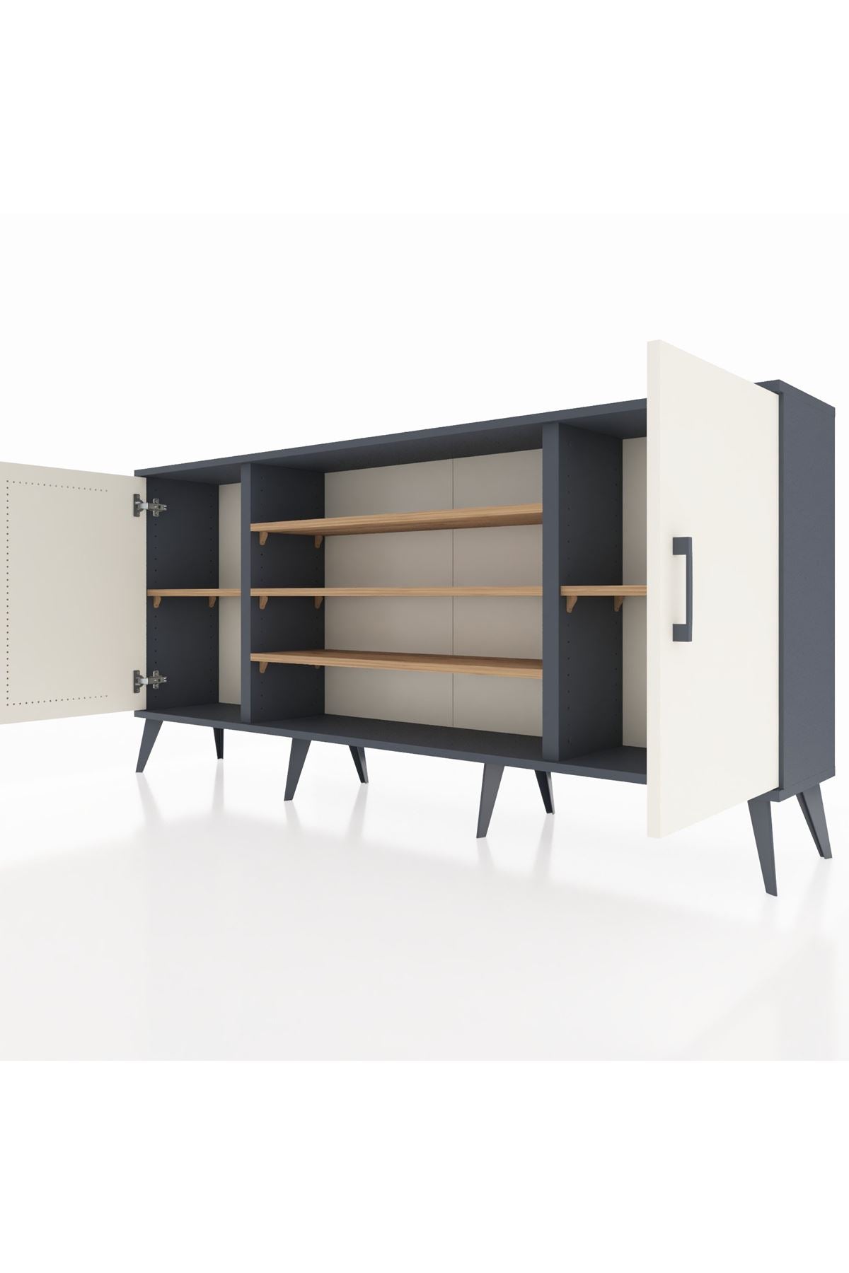 Arges Konsol 5 Raflı 2 Kapaklı 176x30x83 - S148M037V15A