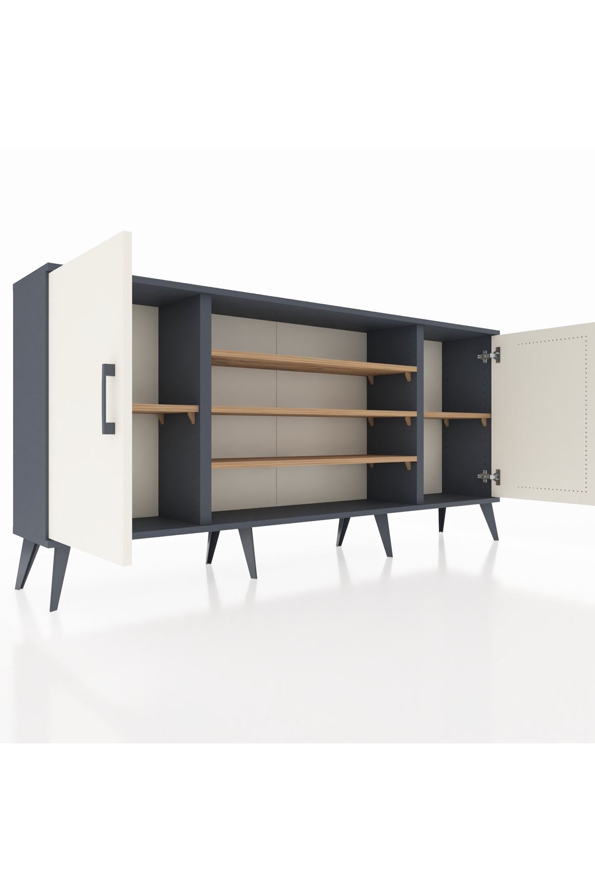 Arges Konsol 5 Raflı 2 Kapaklı 176x30x83 - S148M037V15A