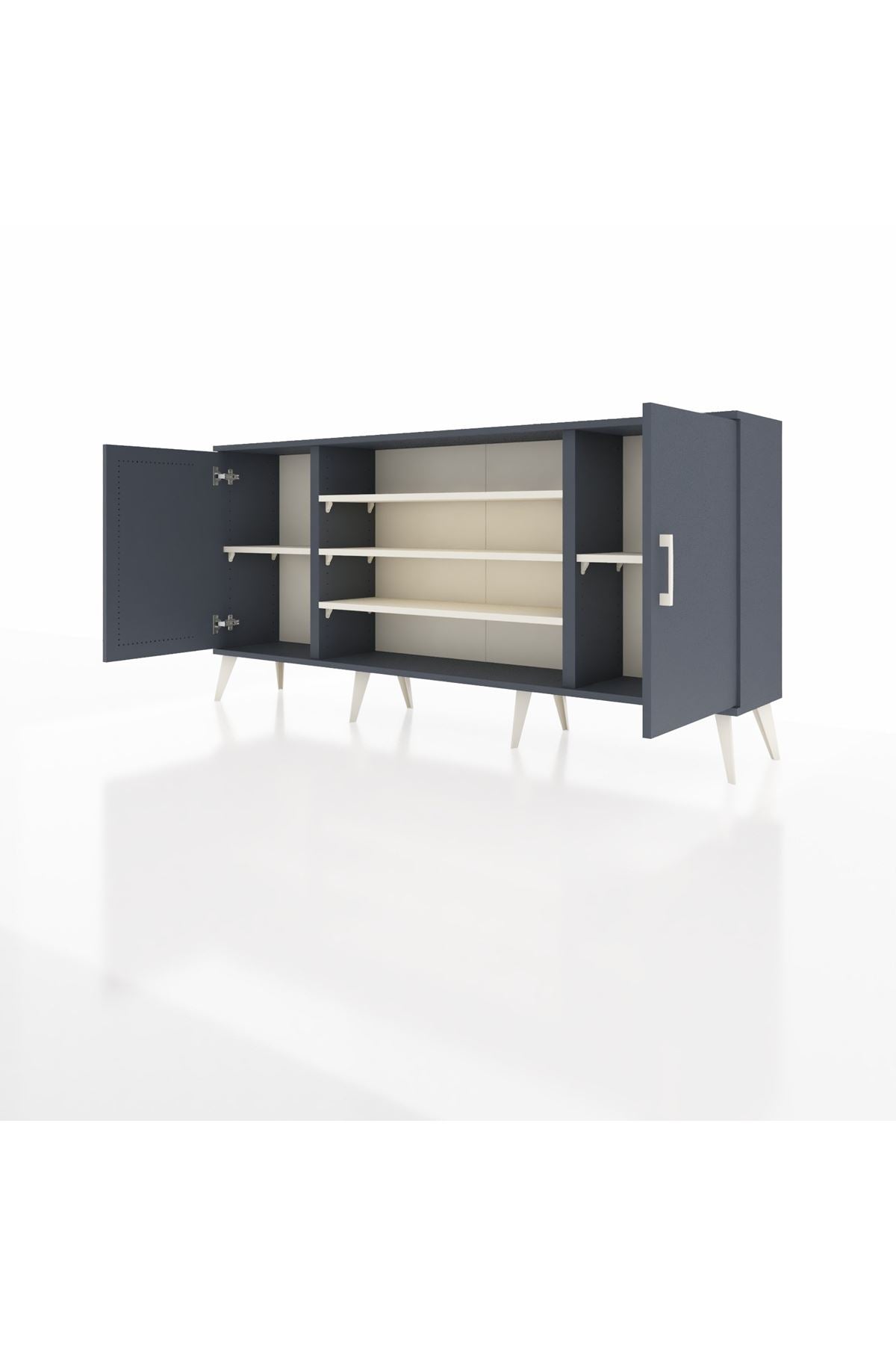 Arges Konsol 5 Raflı 2 Kapaklı 176x30x83 - S148M037V16A