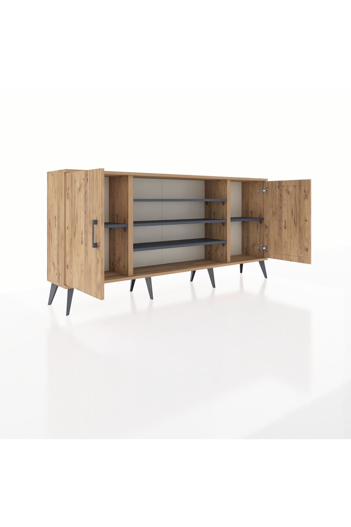 Arges Konsol 5 Raflı 2 Kapaklı 176x30x83 - S148M037V20A