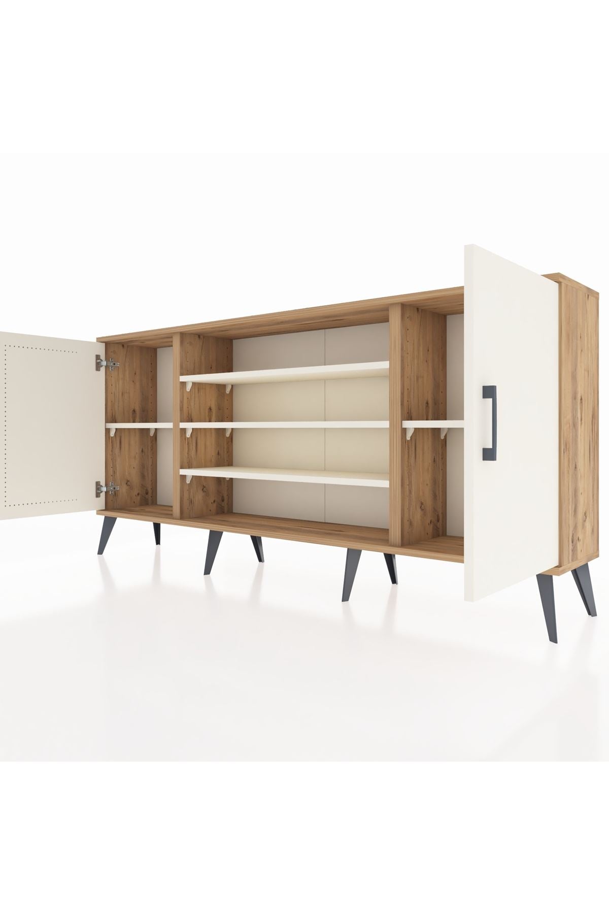 Arges Konsol 5 Raflı 2 Kapaklı 176x30x83 - S148M037V22A