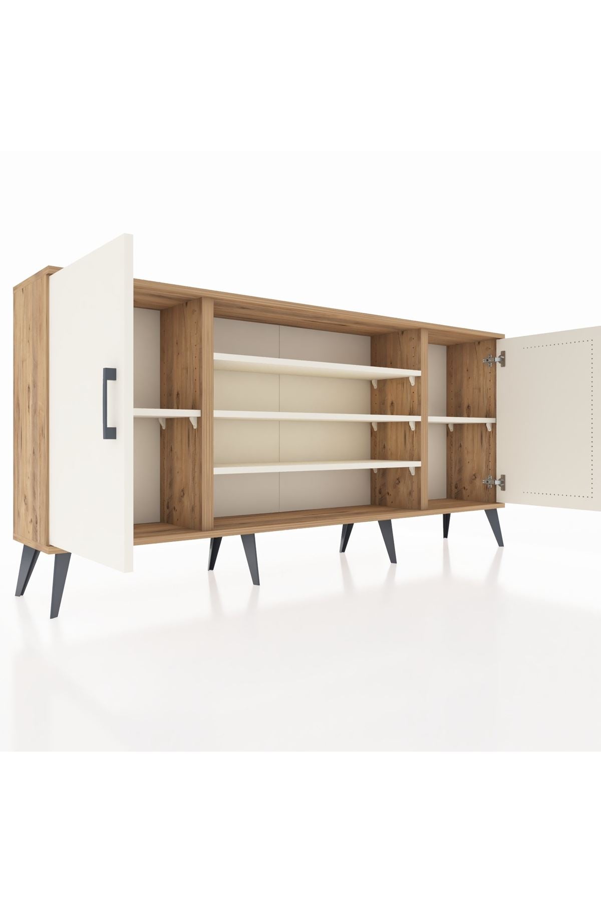 Arges Konsol 5 Raflı 2 Kapaklı 176x30x83 - S148M037V22A