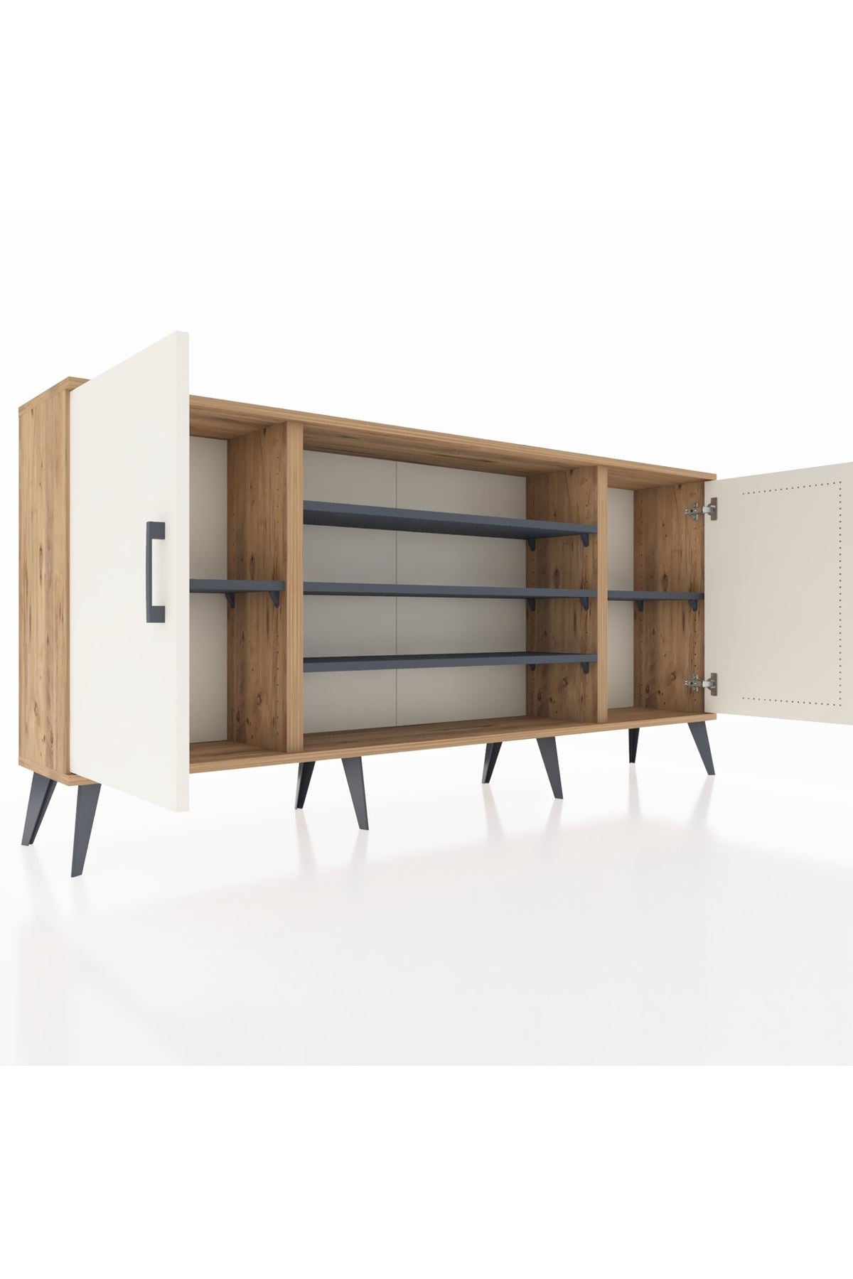 Arges Konsol 5 Raflı 2 Kapaklı 176x30x83 - S148M037V23A