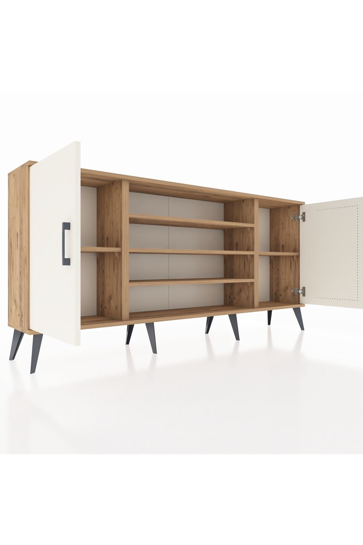 Arges Konsol 5 Raflı 2 Kapaklı 176x30x83 - S148M037V24A