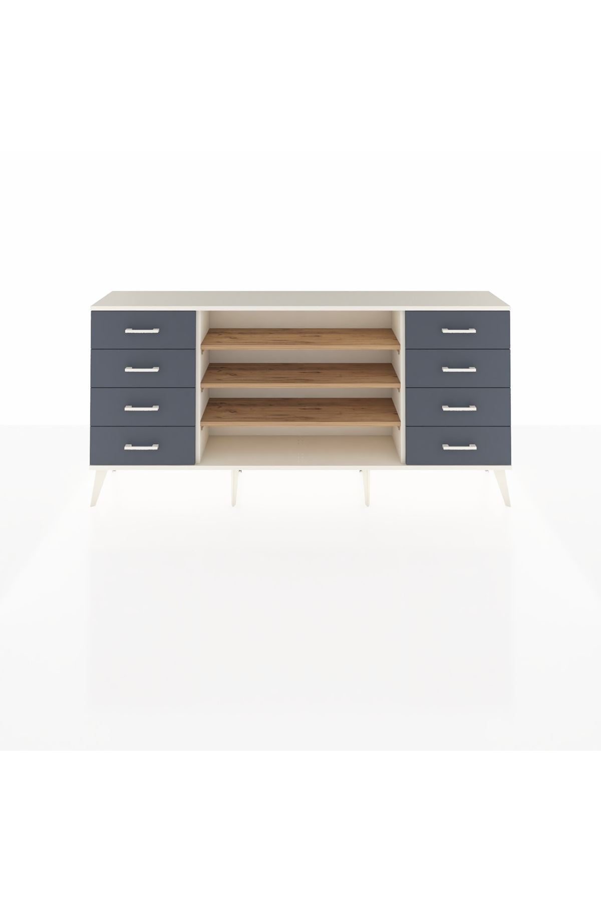 Arges Konsol 3 Raflı 8 Çekmeceli 176x30x83 - S148M038V02A