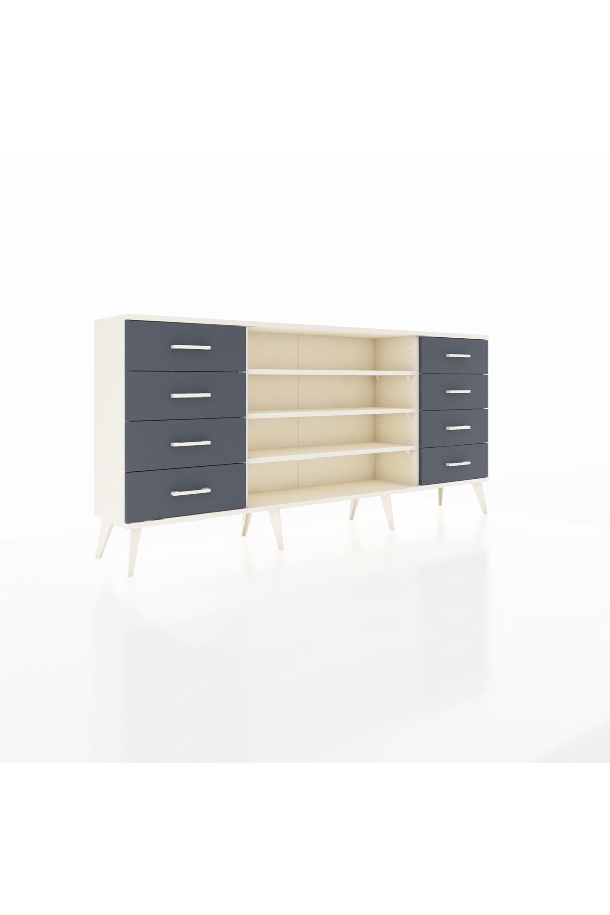 Arges Konsol 3 Raflı 8 Çekmeceli 176x30x83 - S148M038V05A