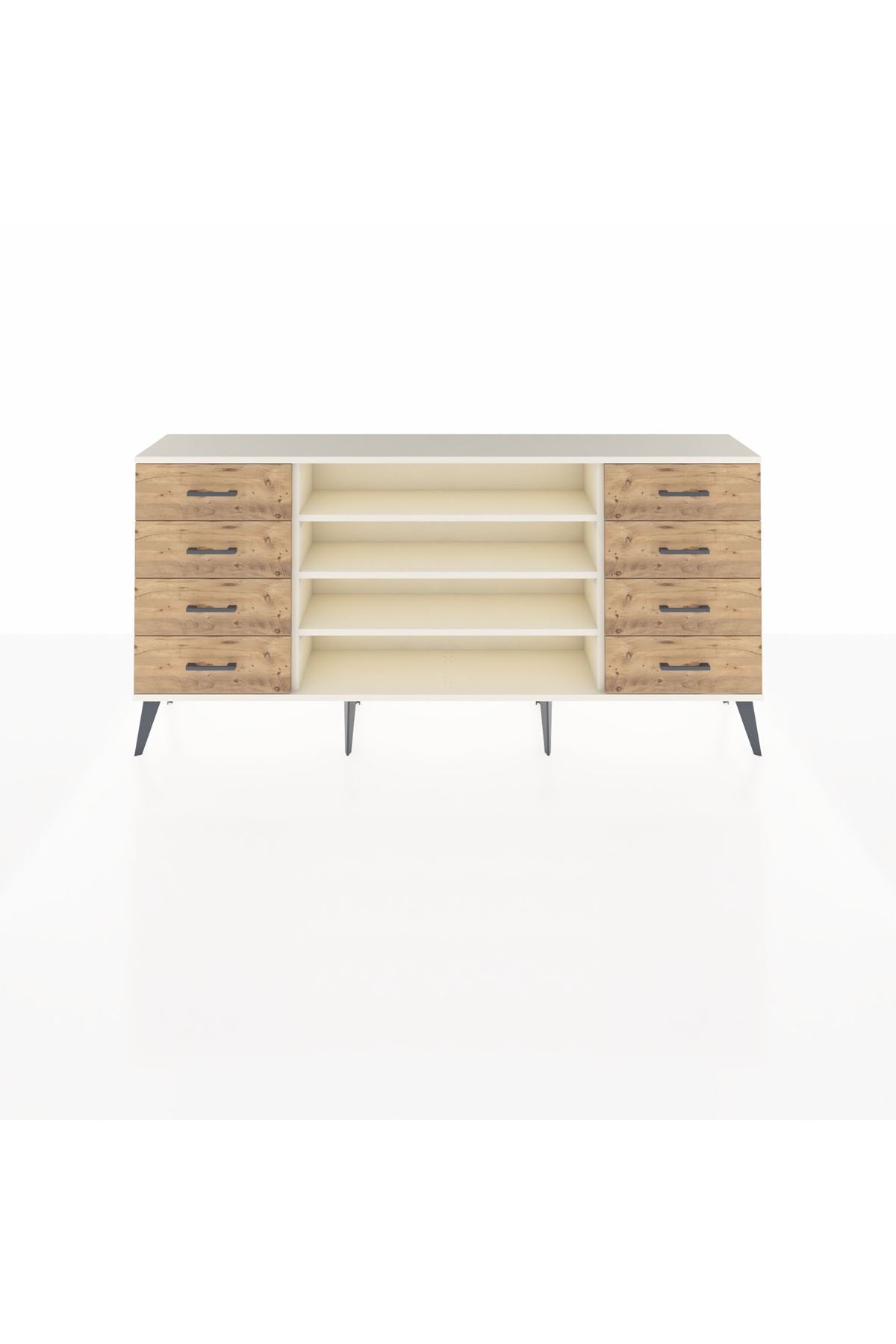 Arges Konsol 3 Raflı 8 Çekmeceli 176x30x83 - S148M038V06A