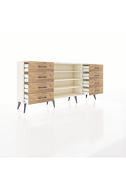 Arges Konsol 3 Raflı 8 Çekmeceli 176x30x83 - S148M038V06A