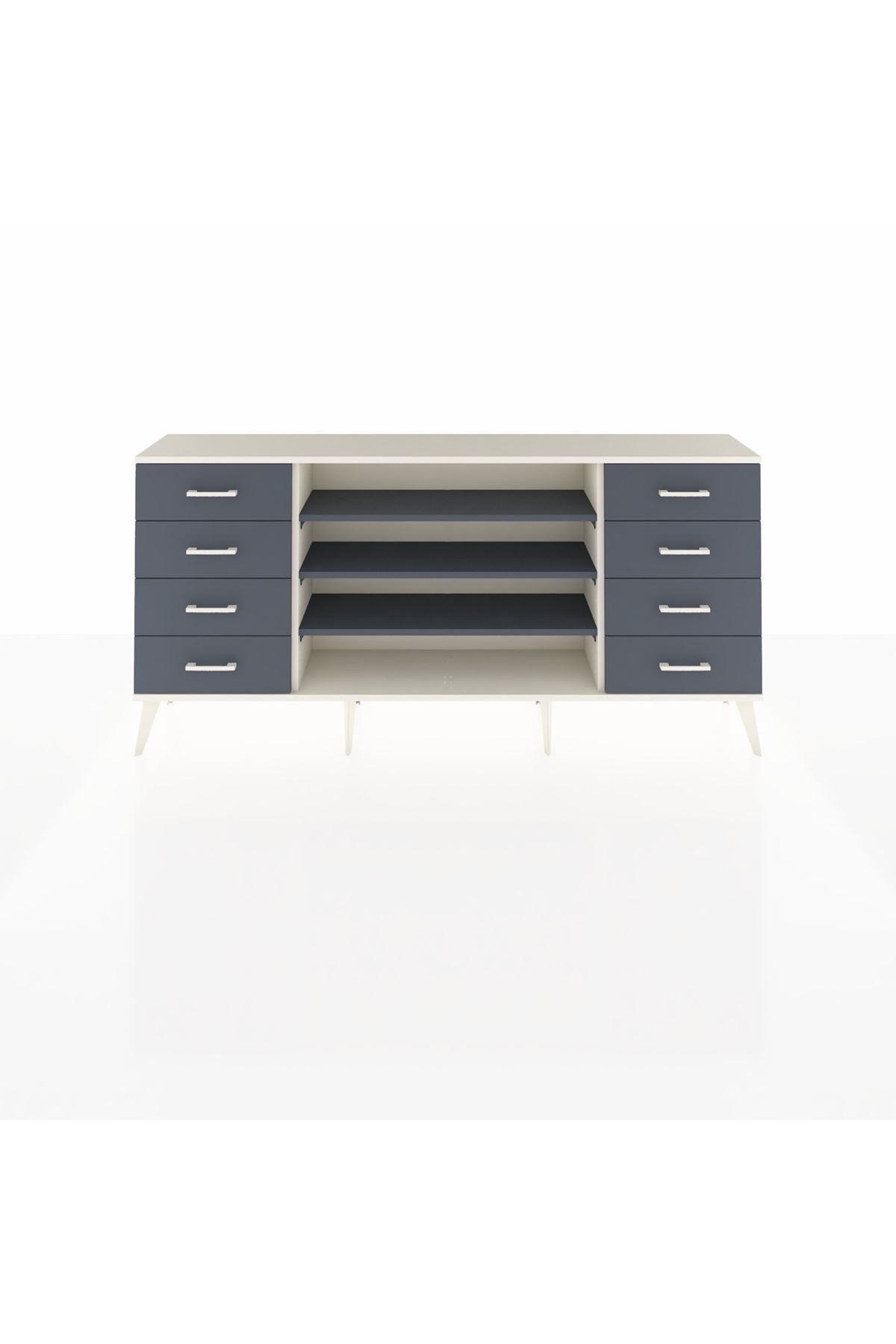 Arges Konsol 3 Raflı 8 Çekmeceli 176x30x83 - S148M038V08A