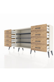 Arges Konsol 3 Raflı 8 Çekmeceli 176x30x83 - S148M038V09A
