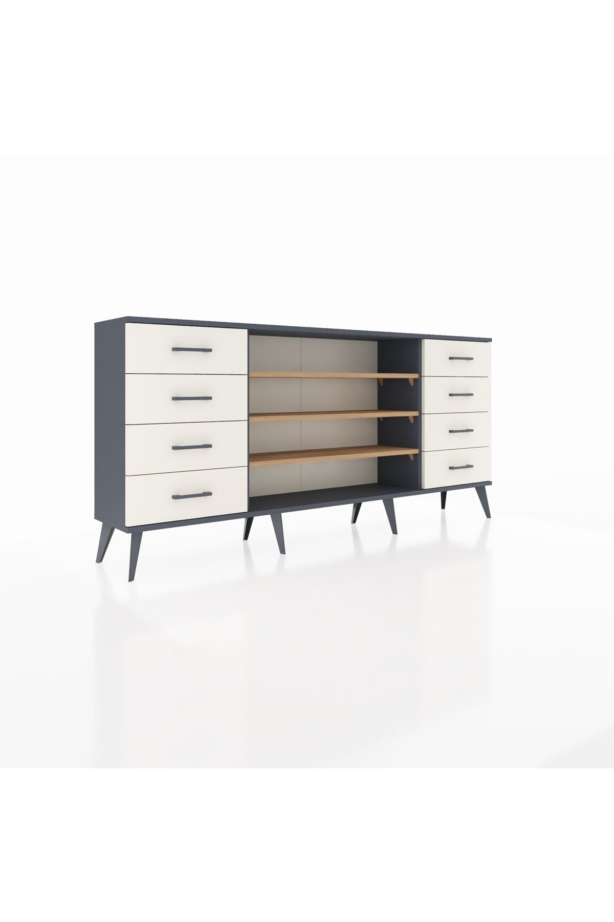 Arges Konsol 3 Raflı 8 Çekmeceli 176x30x83 - S148M038V10A