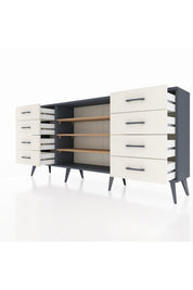 Arges Konsol 3 Raflı 8 Çekmeceli 176x30x83 - S148M038V10A