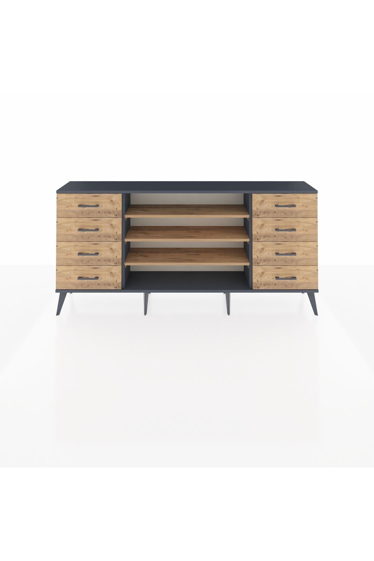 Arges Konsol 3 Raflı 8 Çekmeceli 176x30x83 - S148M038V12A