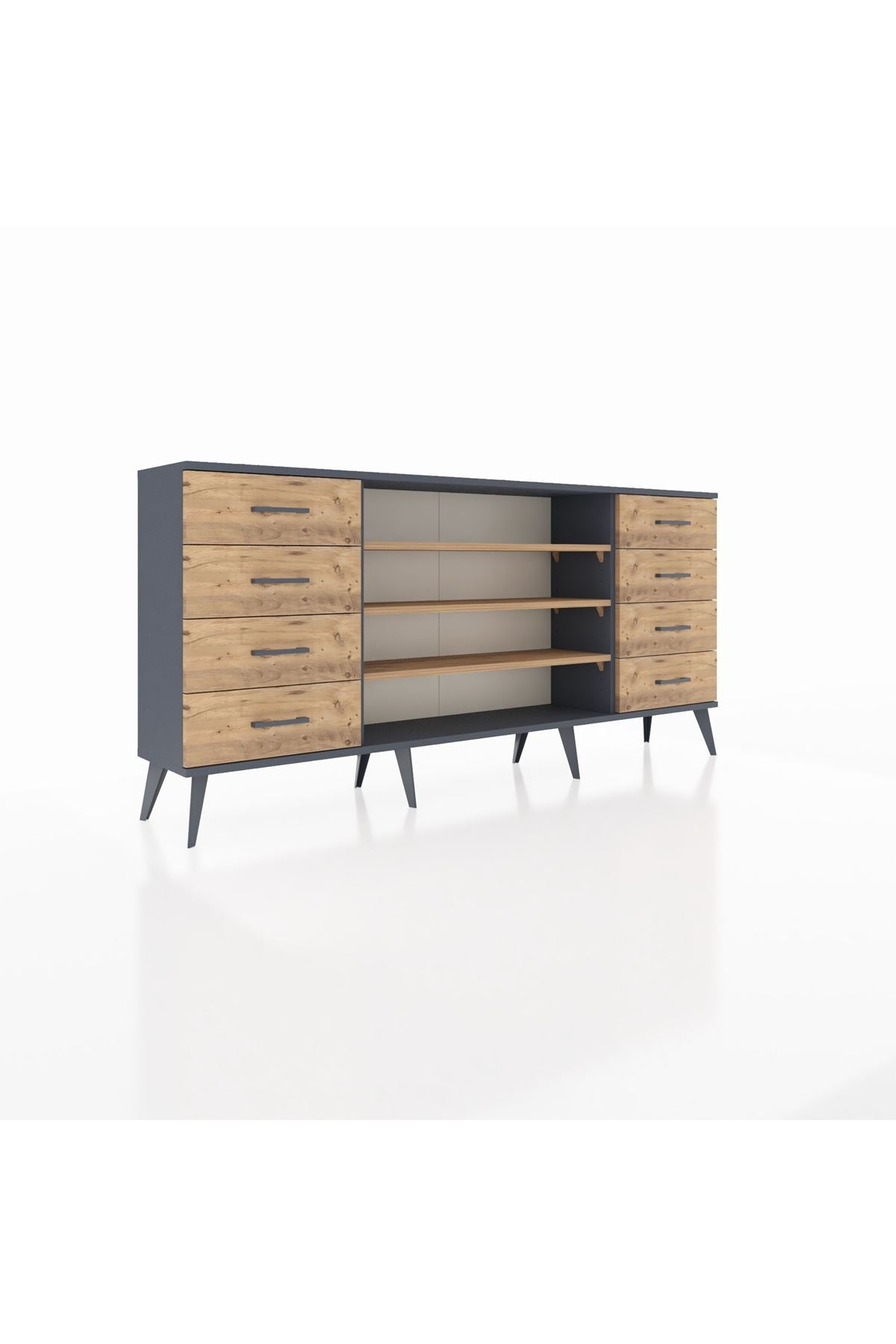 Arges Konsol 3 Raflı 8 Çekmeceli 176x30x83 - S148M038V12A