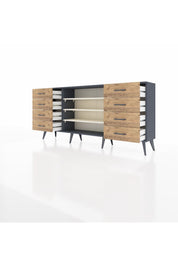 Arges Konsol 3 Raflı 8 Çekmeceli 176x30x83 - S148M038V15A